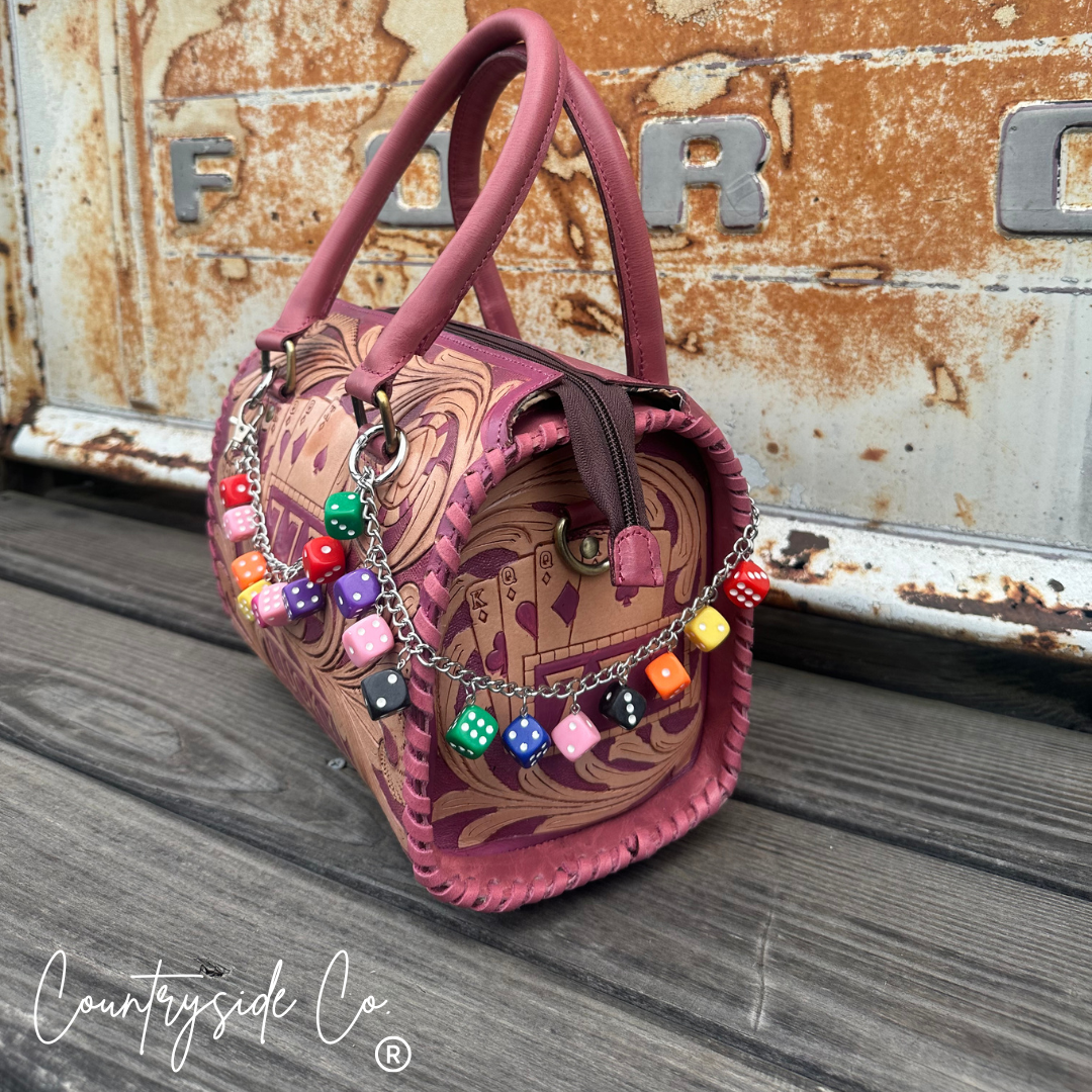Retro Roller Tooled Leather Speedy Bag Limited Edition