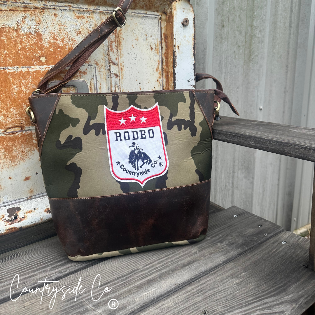 Ironwood Rodeo Camo Conceal Carry Bucket Purse