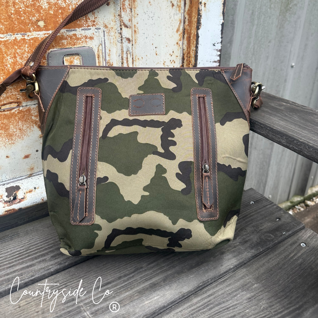 Ironwood Rodeo Camo Conceal Carry Bucket Purse
