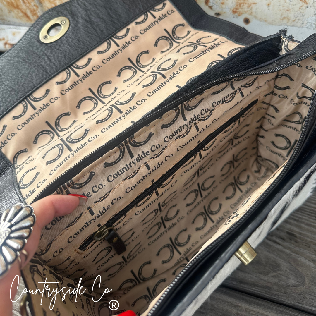 Saddle Creek Tooled Leather Purse Satchel