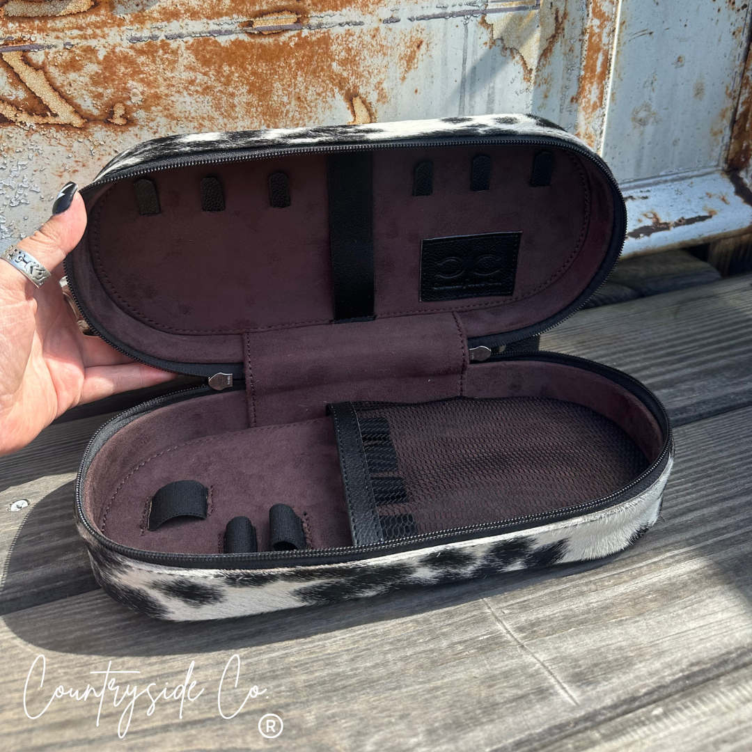 Wyoming Cowhide Travel Jewelry Box