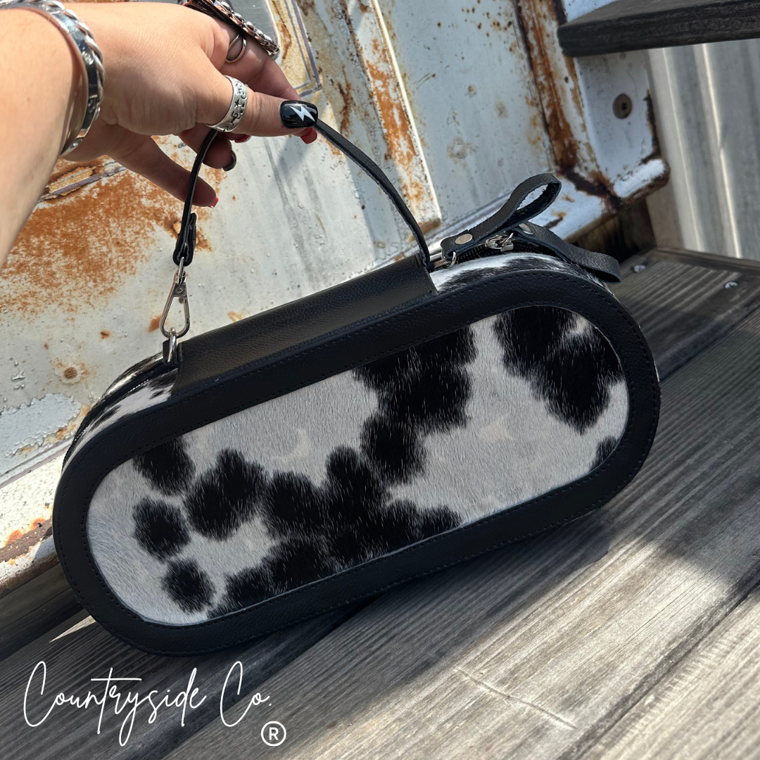Wyoming Cowhide Travel Jewelry Box