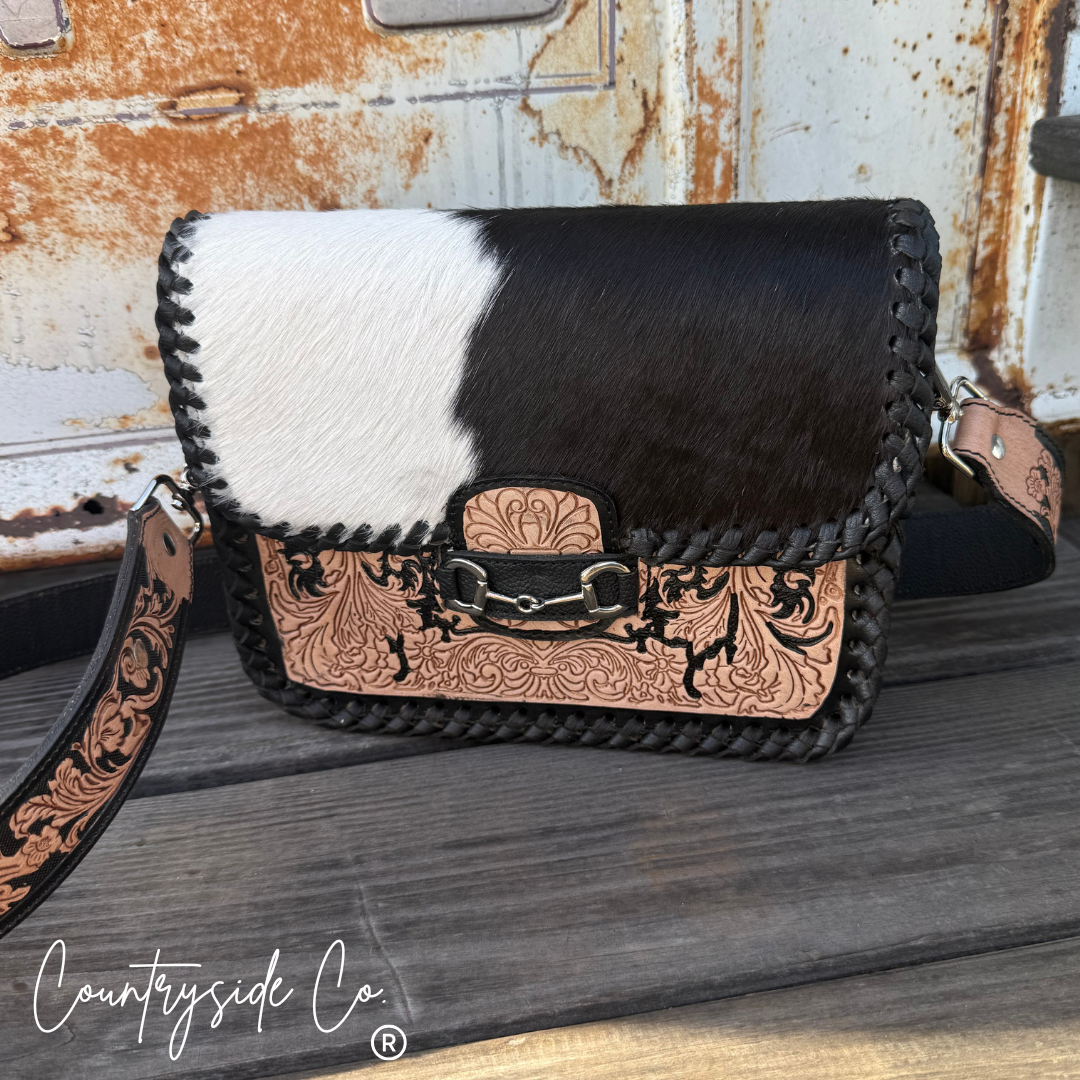 Lexington Cowhide Bit Tooled Leather Purse