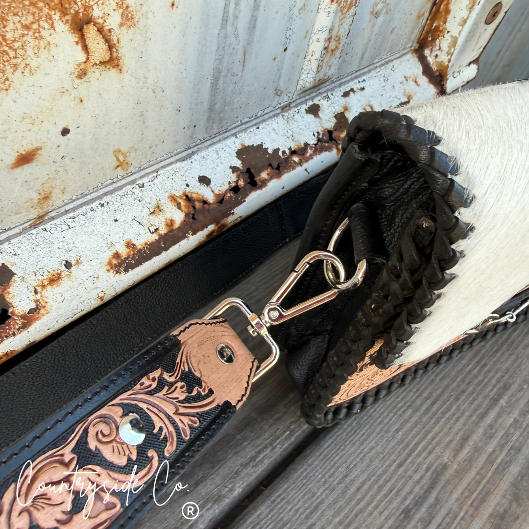 Lexington Cowhide Bit Tooled Leather Purse