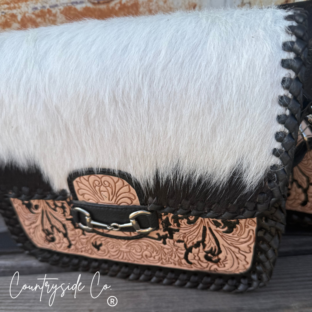 Lexington Cowhide Bit Tooled Leather Purse