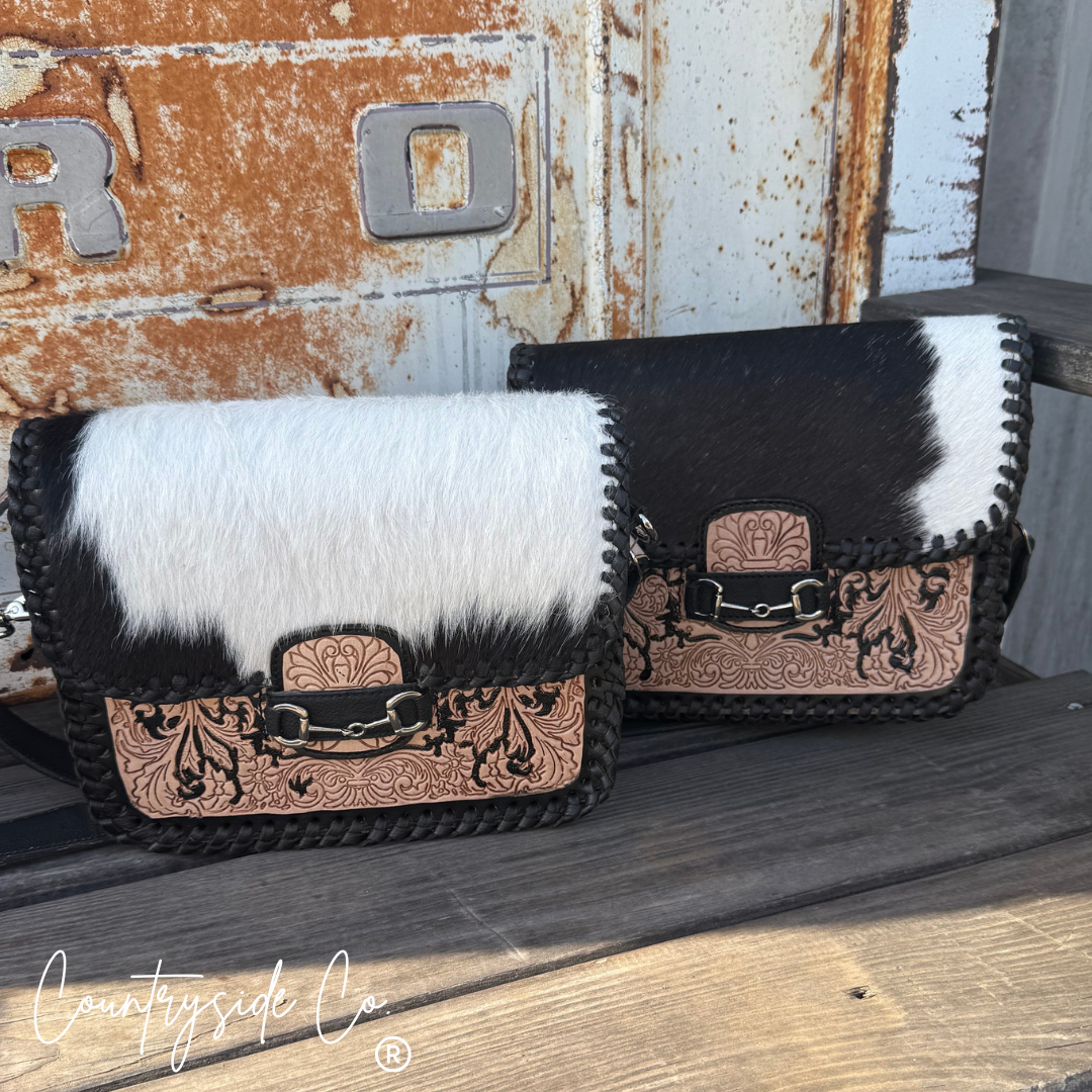 Lexington Cowhide Bit Tooled Leather Purse