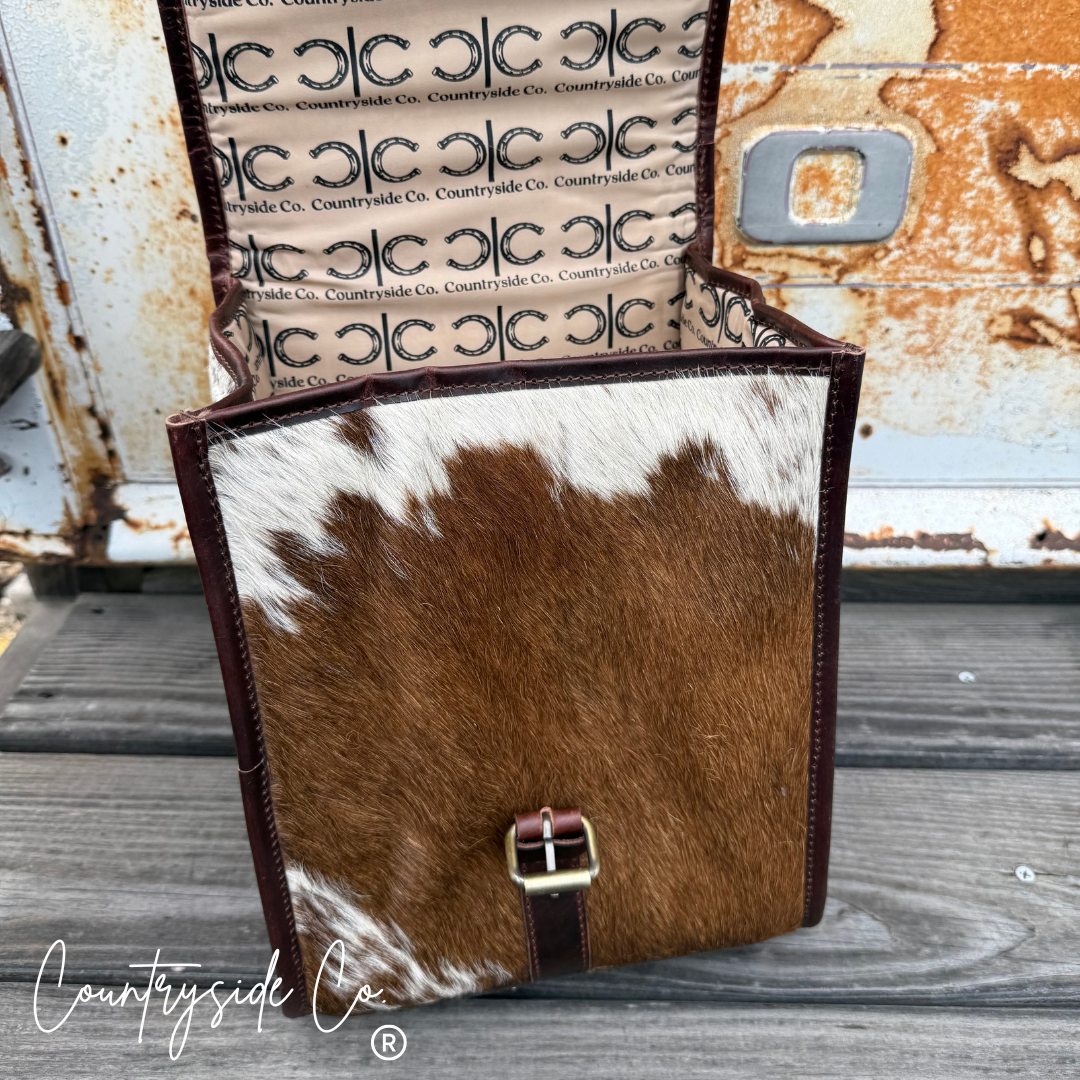Saddle Bloom Cowhide Lunch Tote