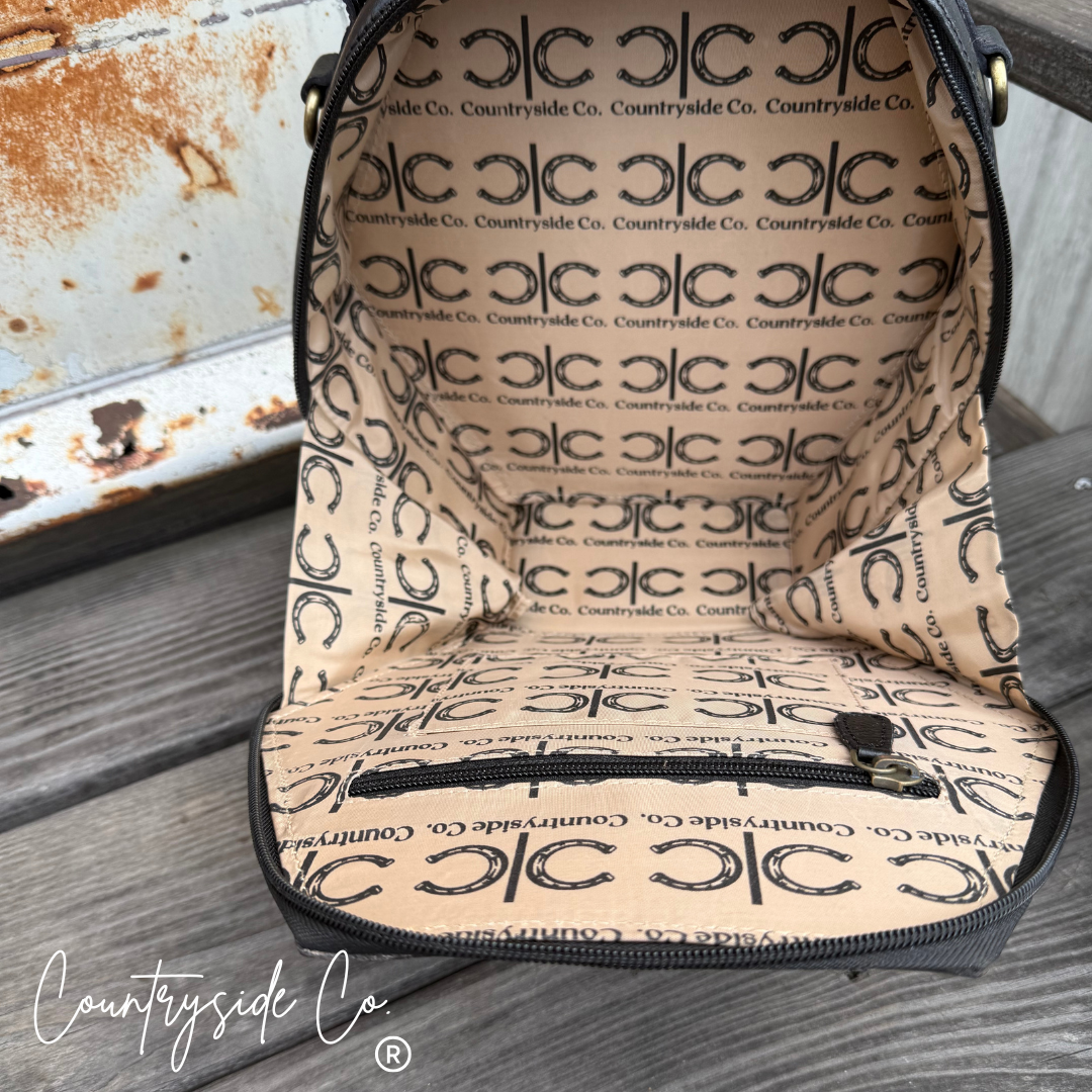 Desert After Dark Tooled Leather Handbag