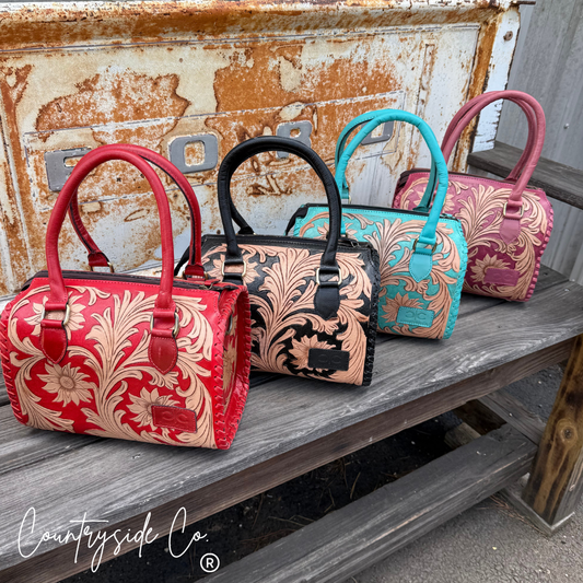 Alexandra Tooled Leather Speedy Bag