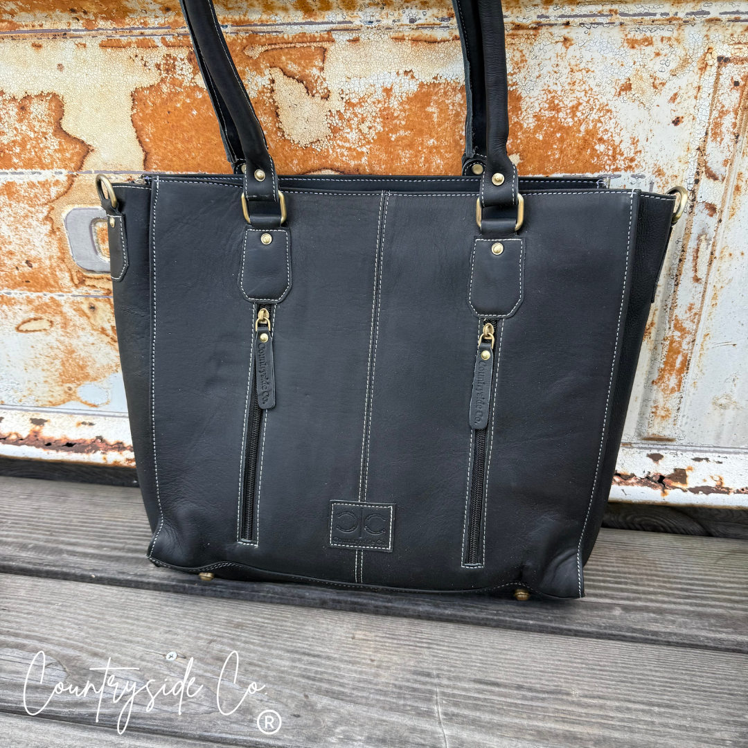 Kathryn Midnight Rodeo Tooled Leather Concealed Carry Purse