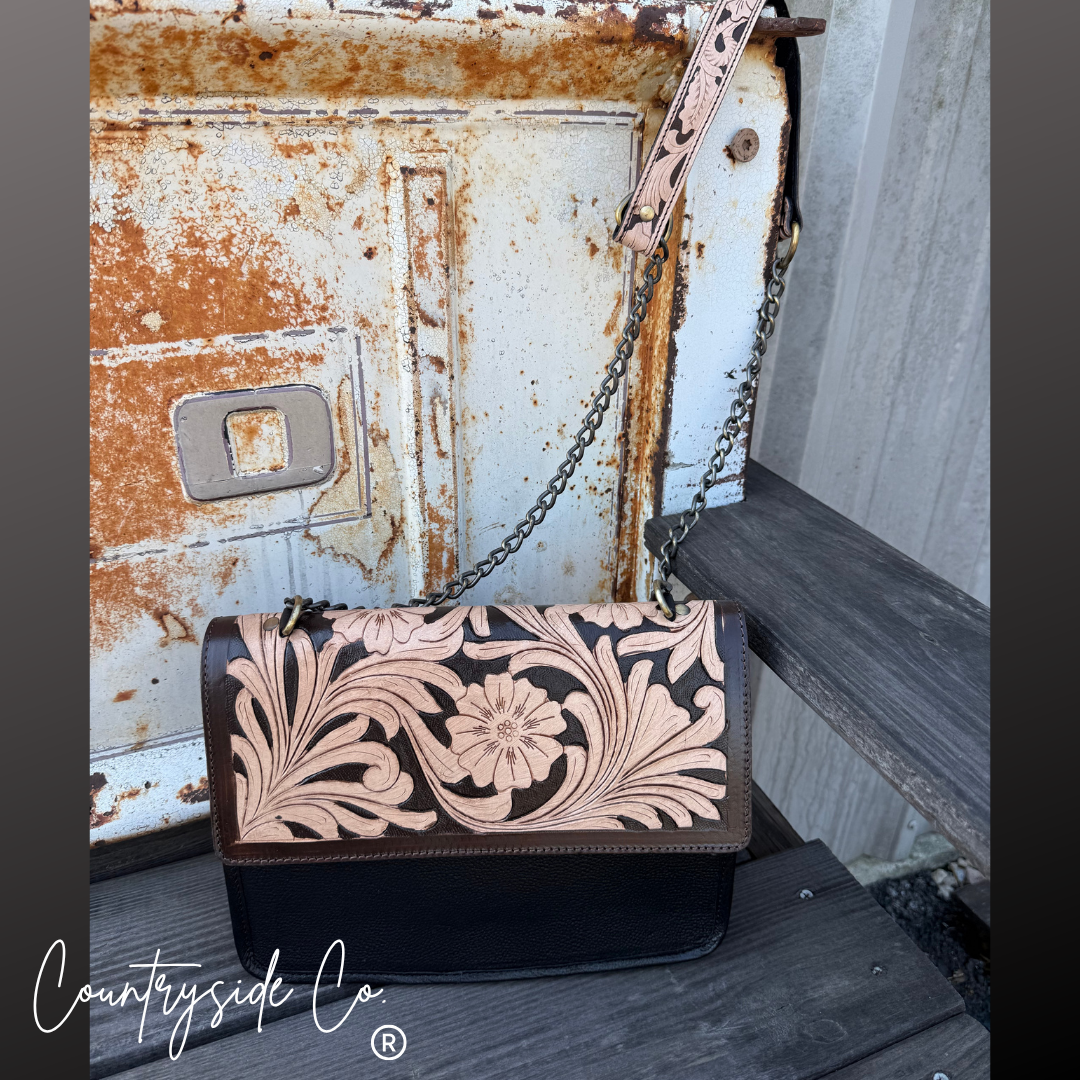Prescott Tooled Leather Purse