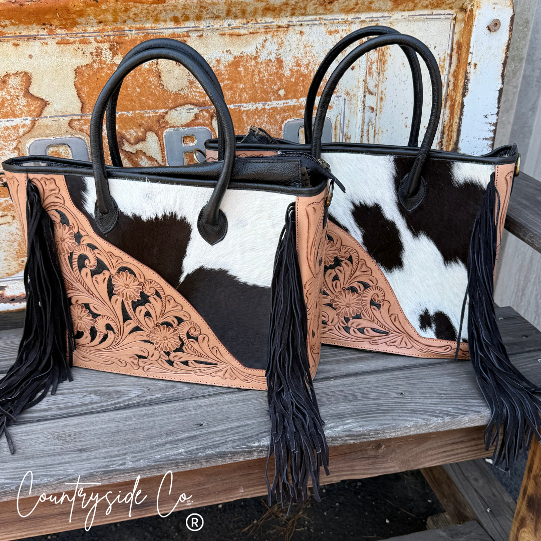 Western Heiress Cowhide Tote Purse