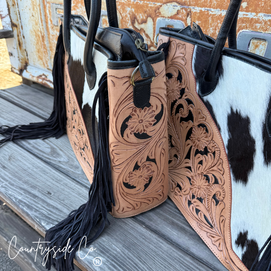 Western Heiress Cowhide Tote Purse