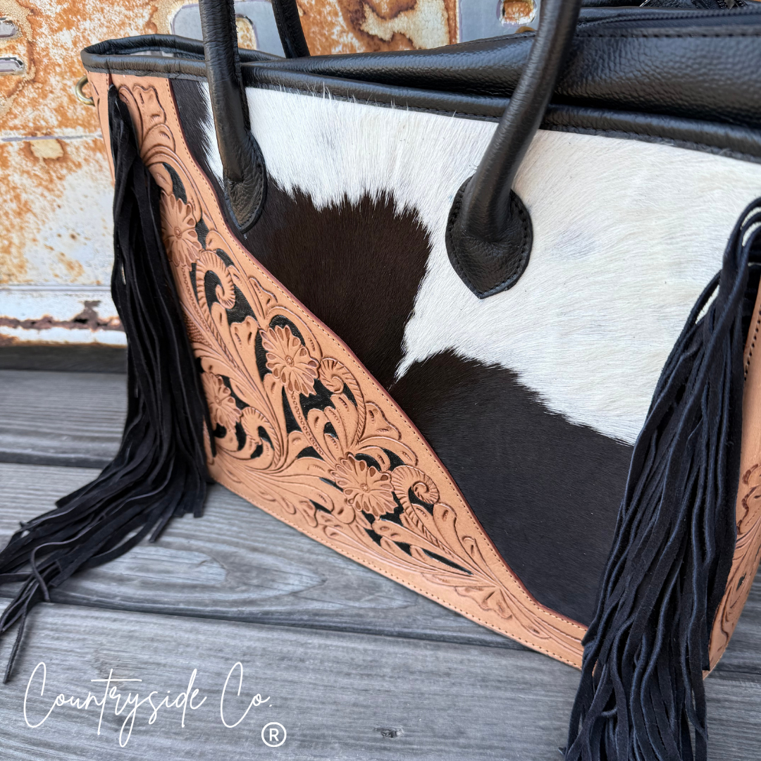 Western Heiress Cowhide Tote Purse
