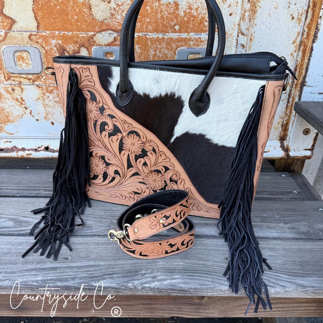 Western Heiress Cowhide Tote Purse