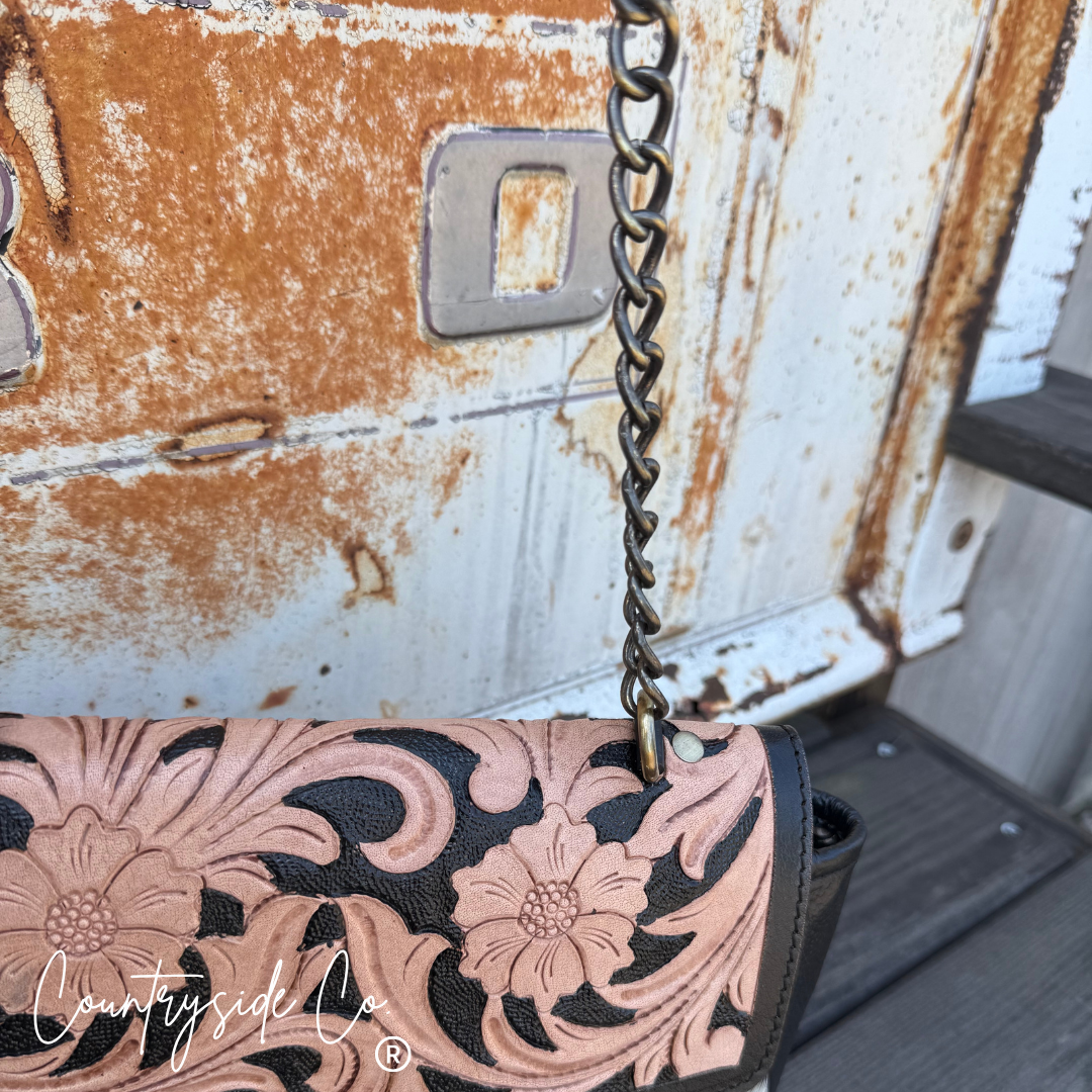 Brighton Cowhide Tooled Leather Purse