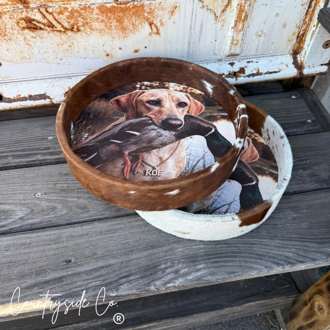 Koe Mallard Leather Cowhide Tray