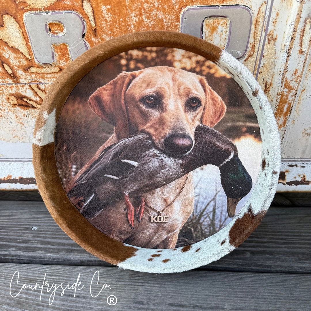 Koe Mallard Leather Cowhide Tray