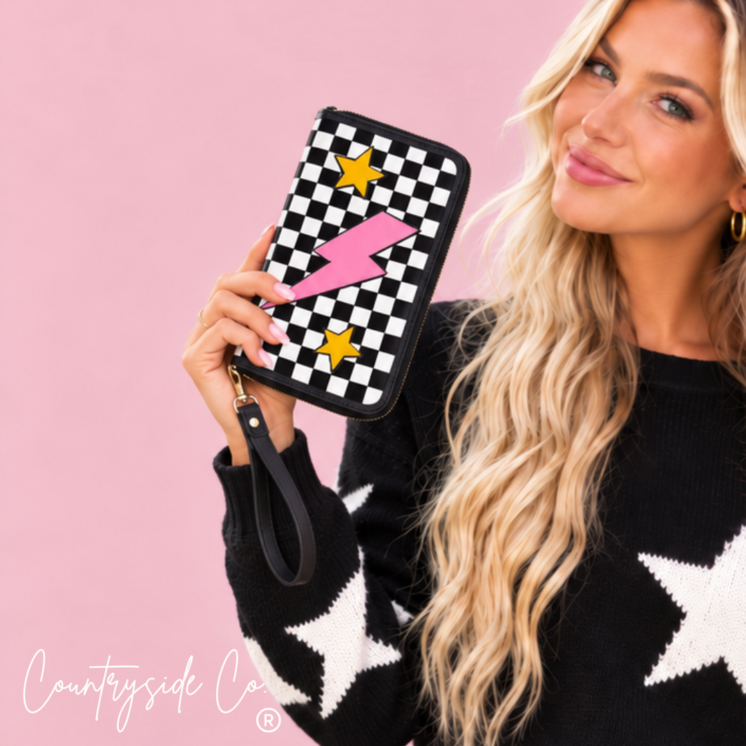 Wild Voltage Clutch Wallet