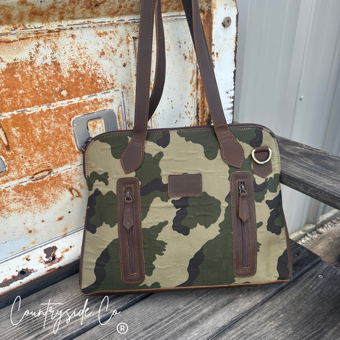 Rodeo Rush Camo Conceal Carry Tote Purse