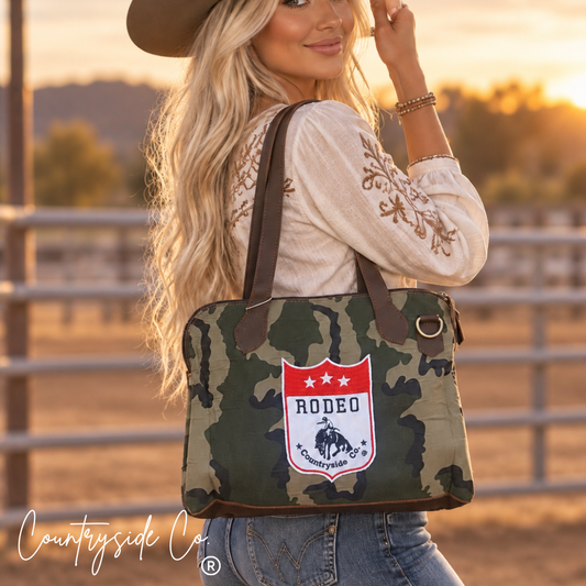 Rodeo Rush Camo Conceal Carry Tote Purse