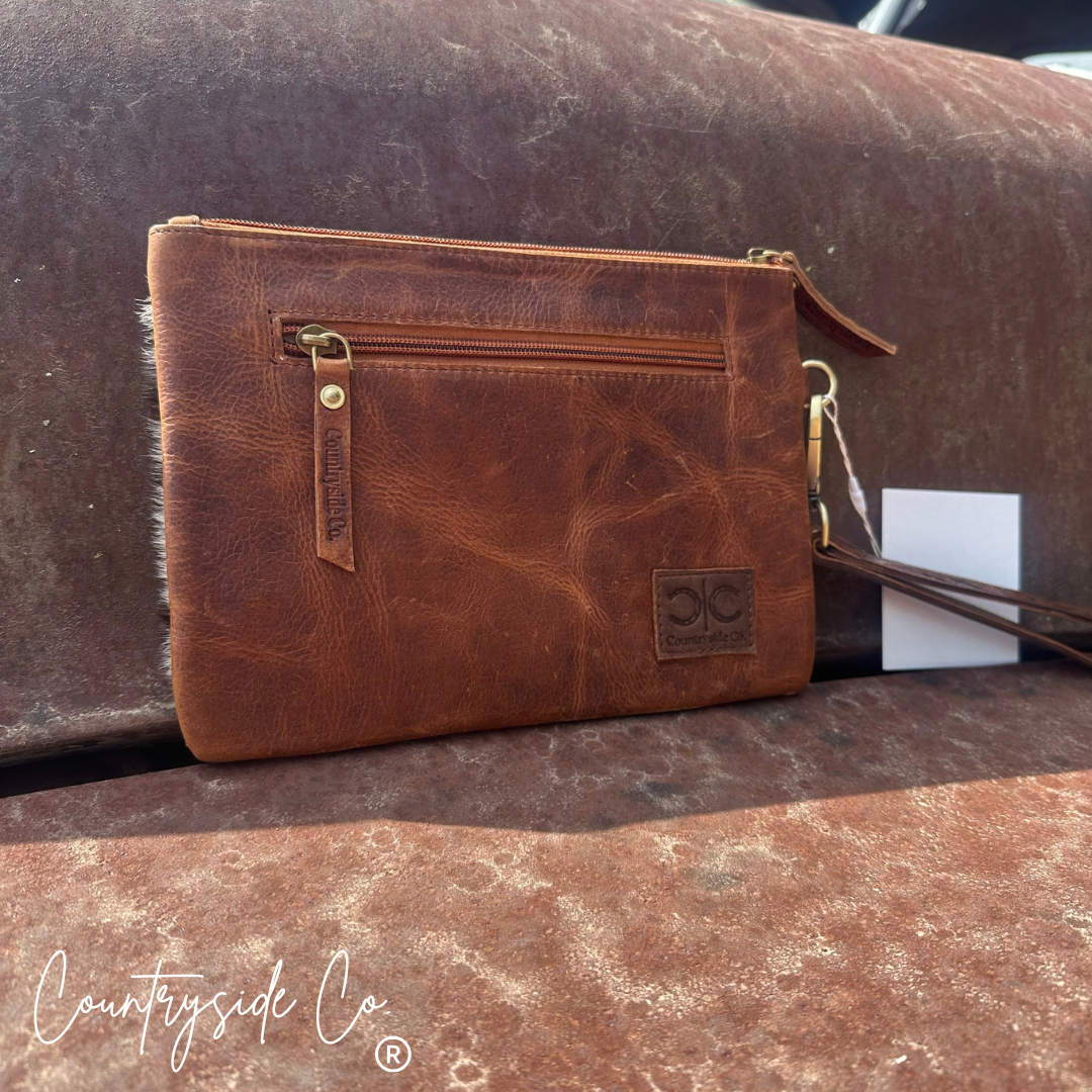 Jolene Tooled Leather Wristlet