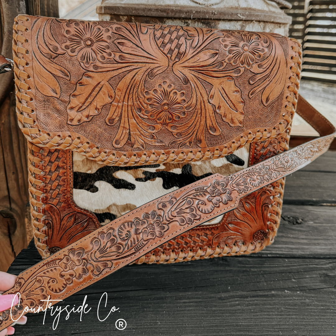 Huntress Cowhide Camo Handbag