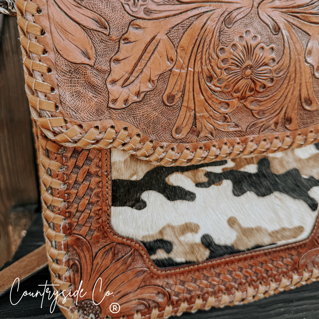 Huntress Cowhide Camo Handbag