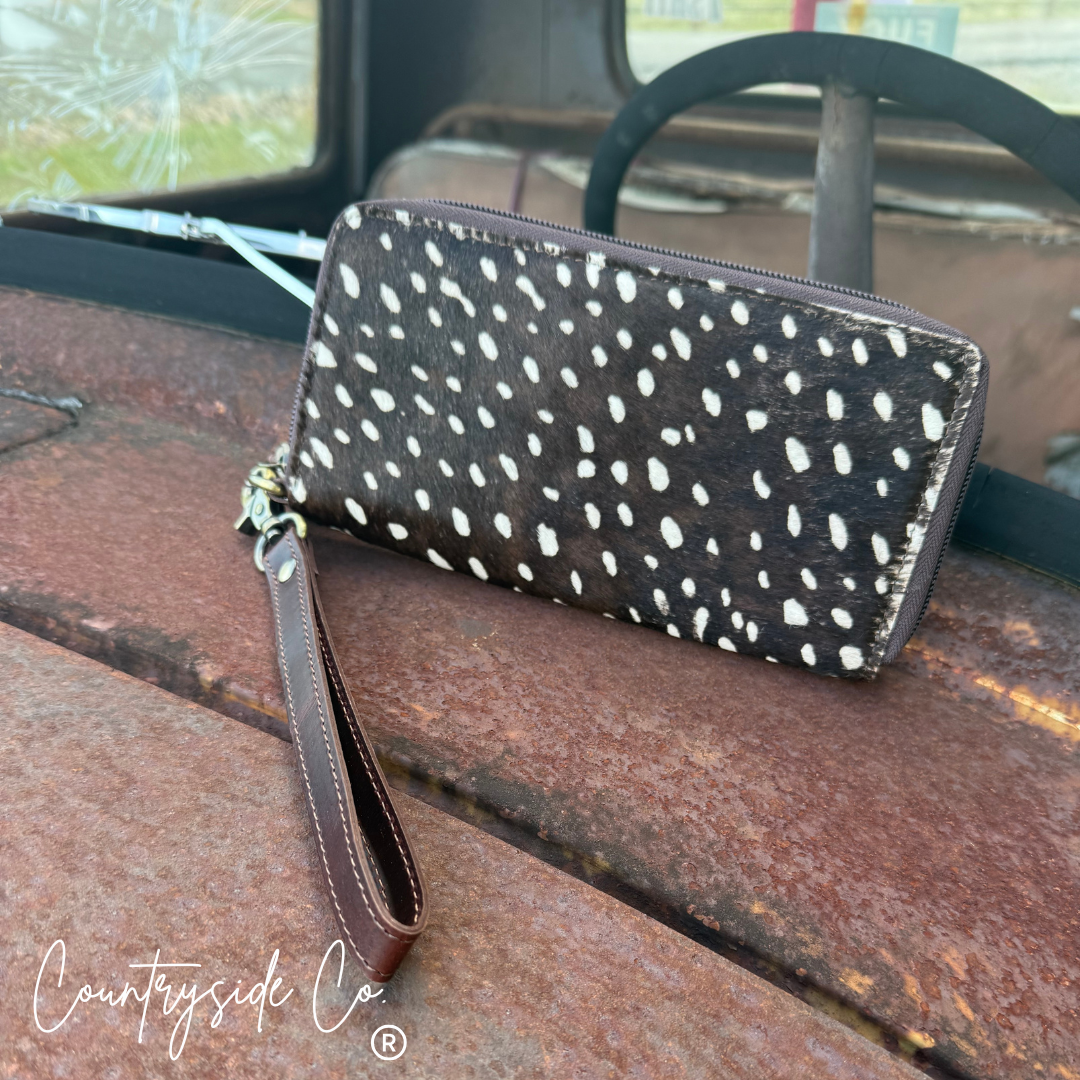 Wild Axis Cowhide Wallet Wristlet