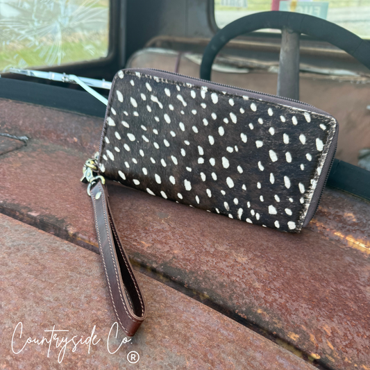 Wild Axis Cowhide Wallet Wristlet