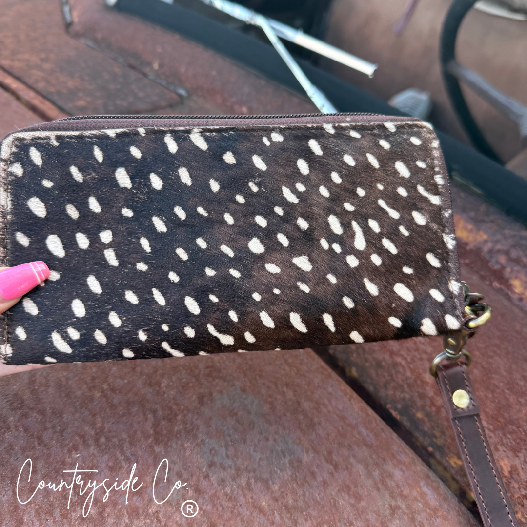 Wild Axis Cowhide Wallet Wristlet