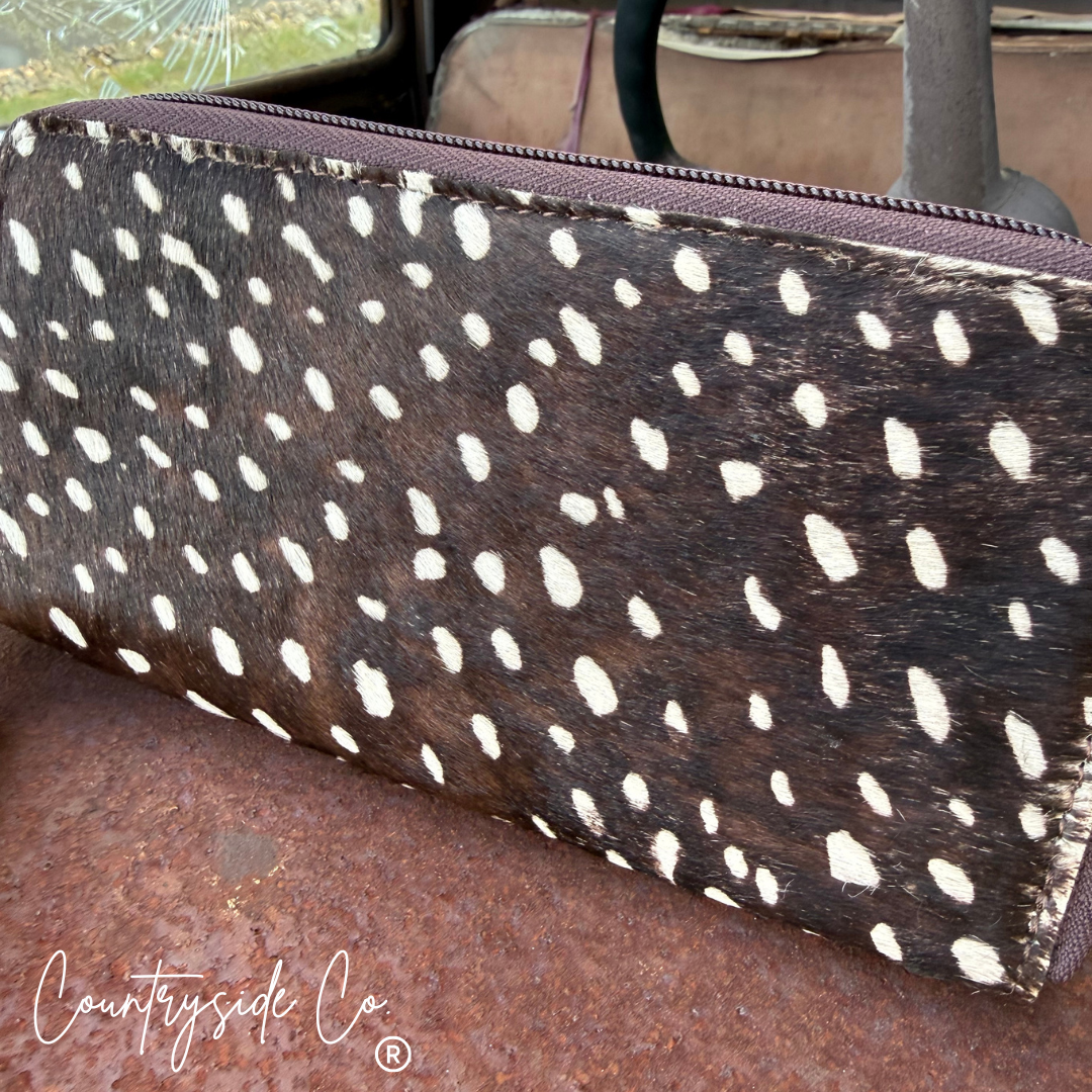 Wild Axis Cowhide Wallet Wristlet