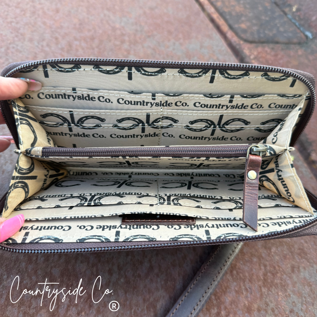 Wild Axis Cowhide Wallet Wristlet