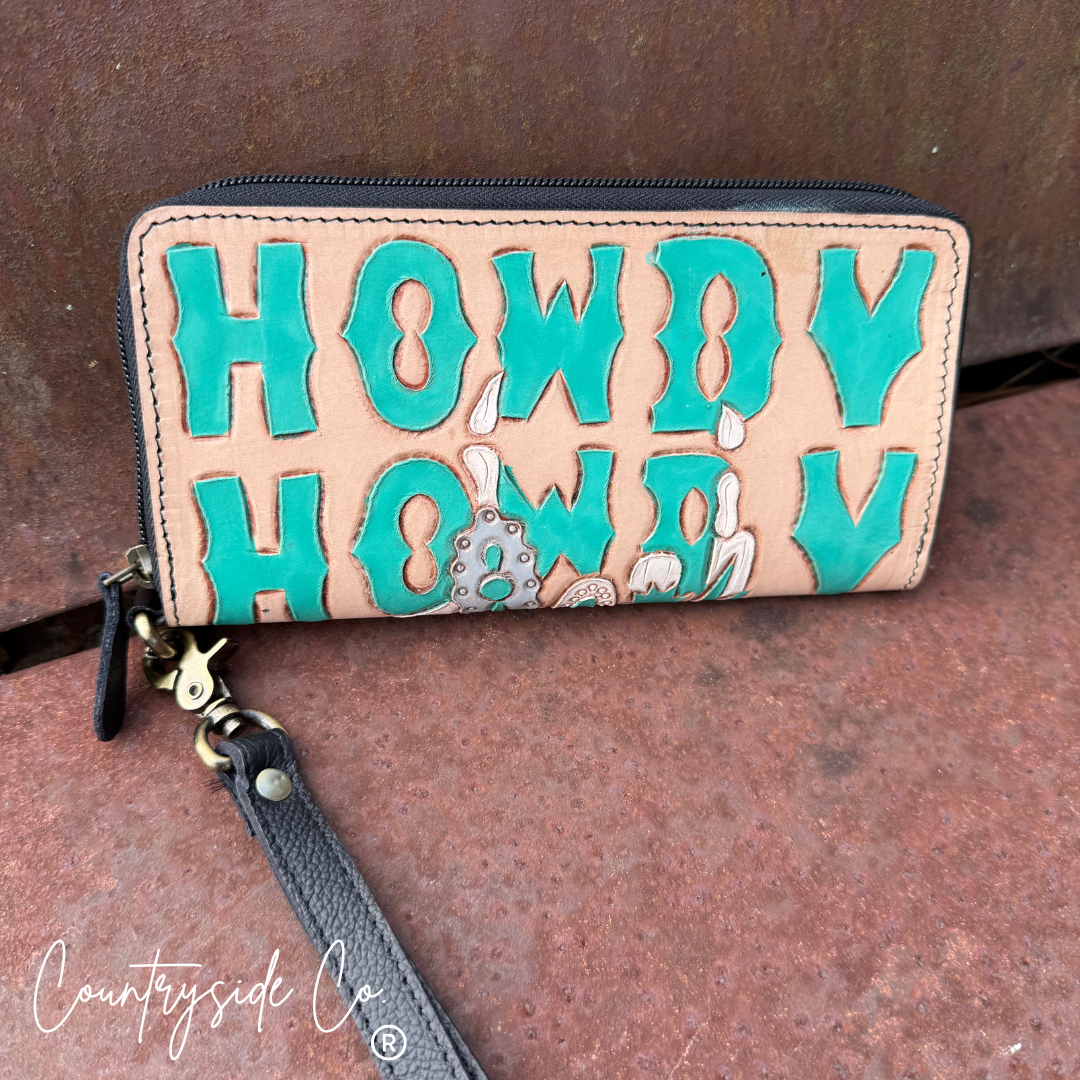 Howdy Leather Wallet Wristlet Limited Edition