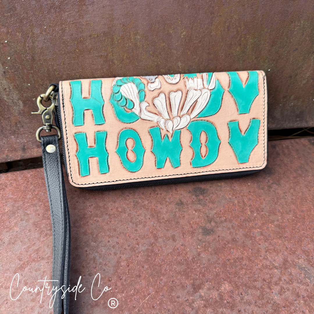 Howdy Leather Wallet Wristlet Limited Edition