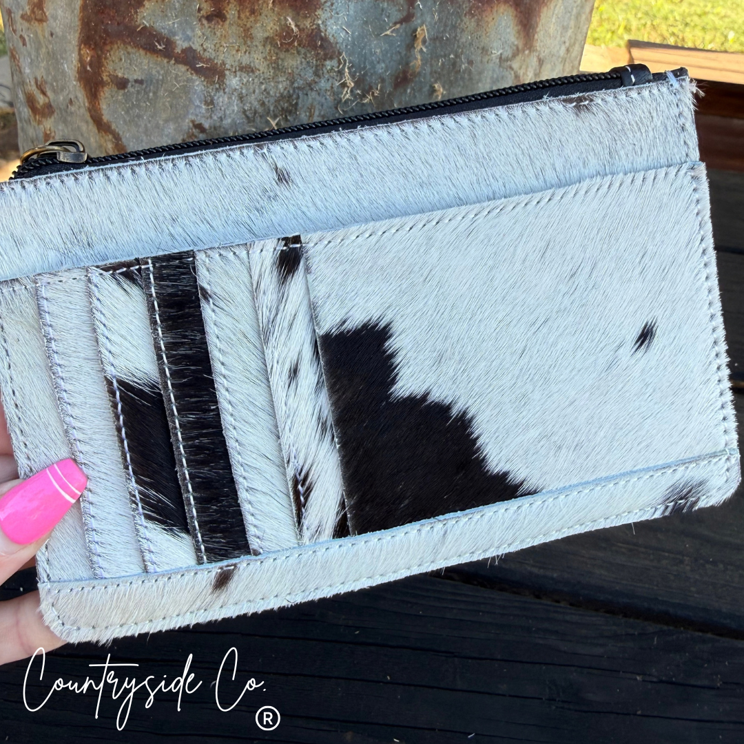 Cowhide Slim Wallet Wristlet
