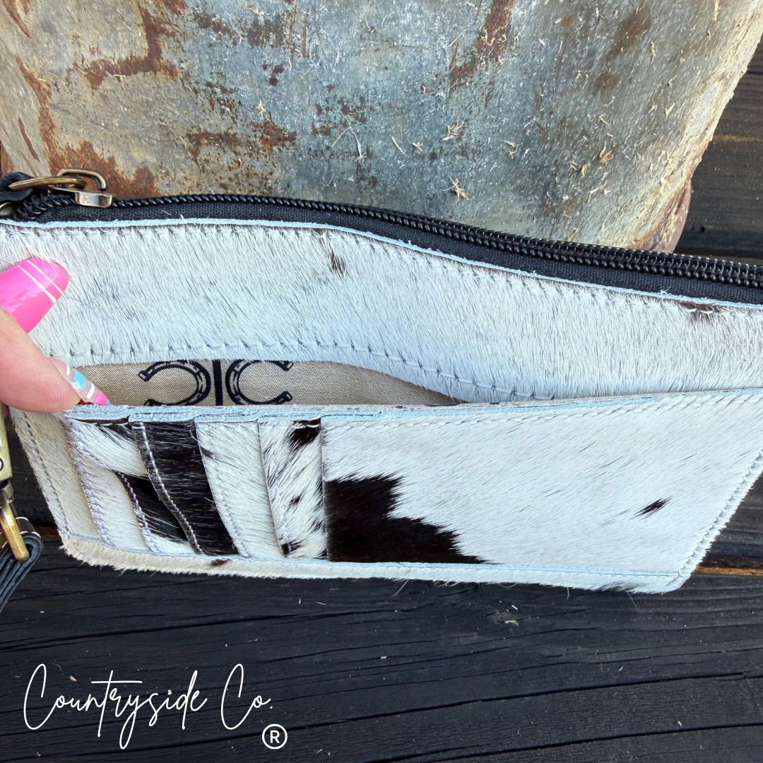 Cowhide Slim Wallet Wristlet