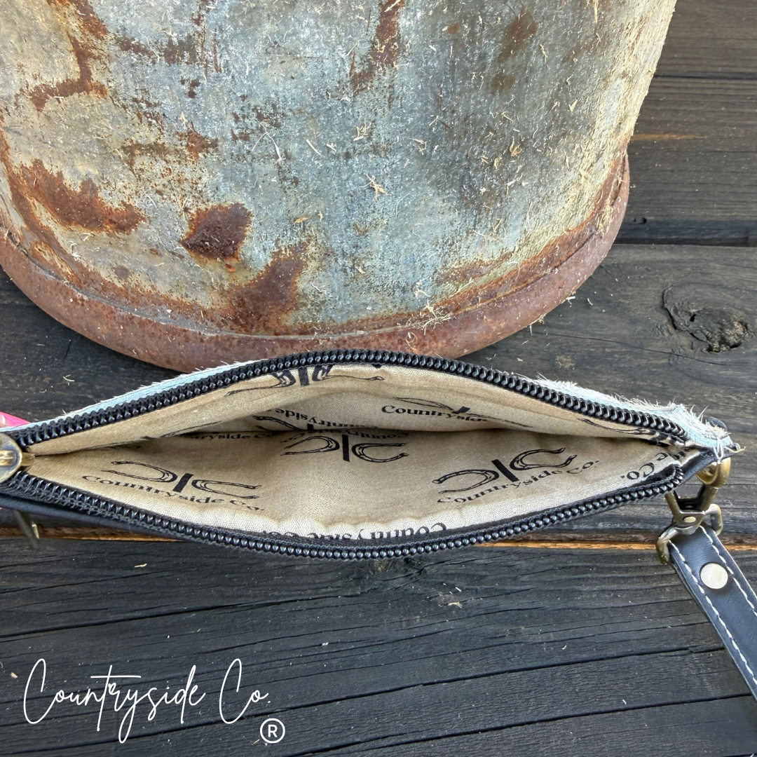 Cowhide Slim Wallet Wristlet