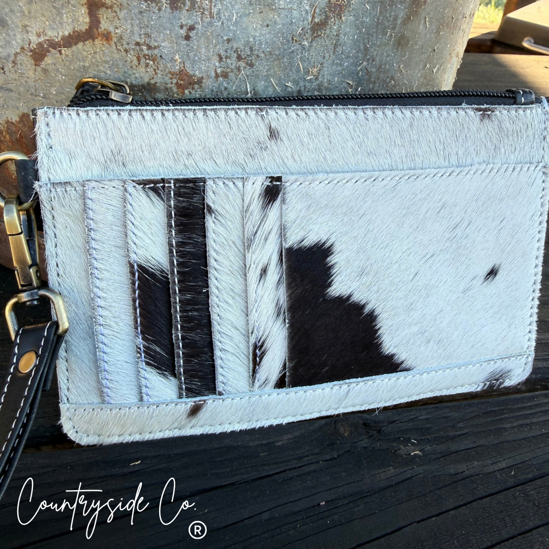 Cowhide Slim Wallet Wristlet