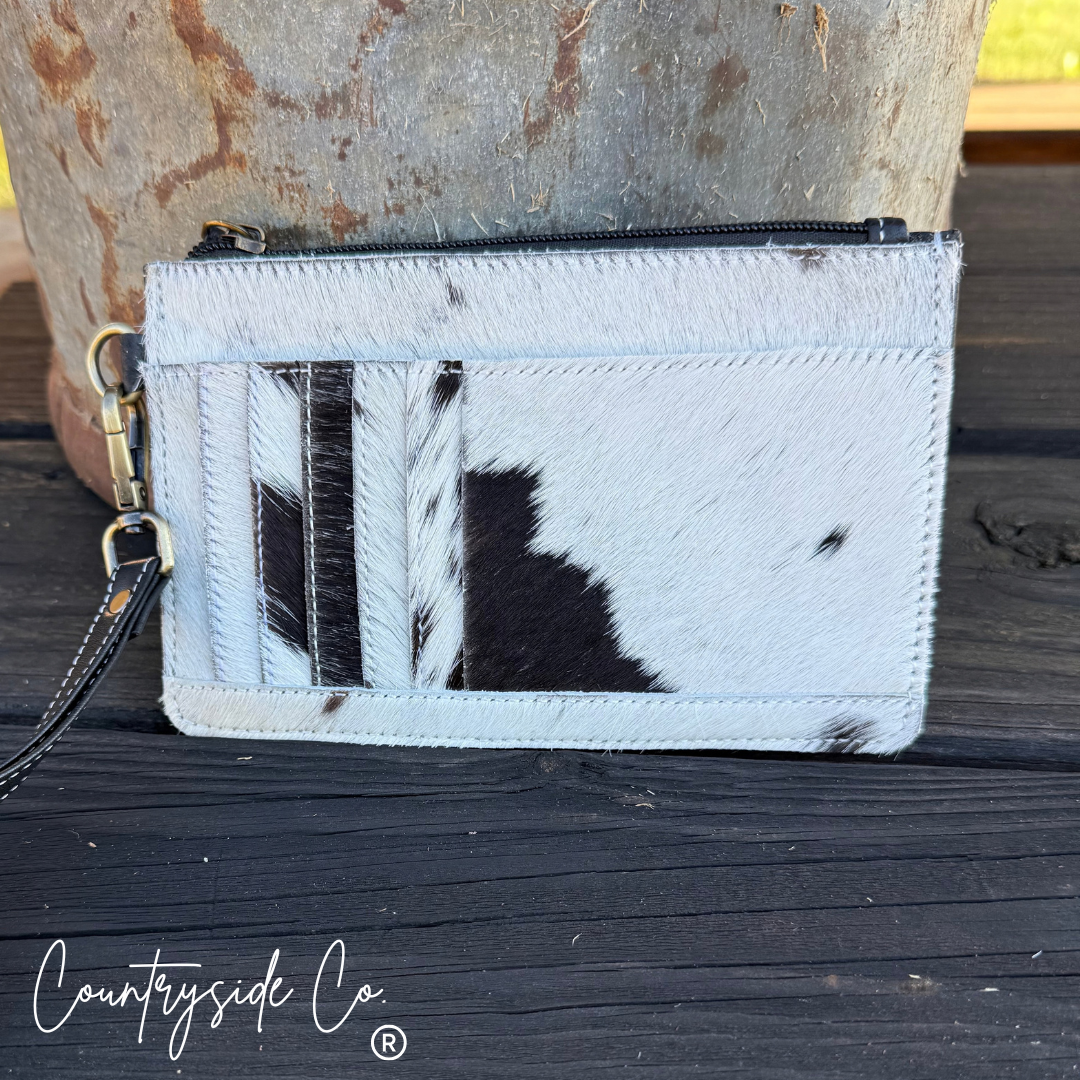 Cowhide Slim Wallet Wristlet