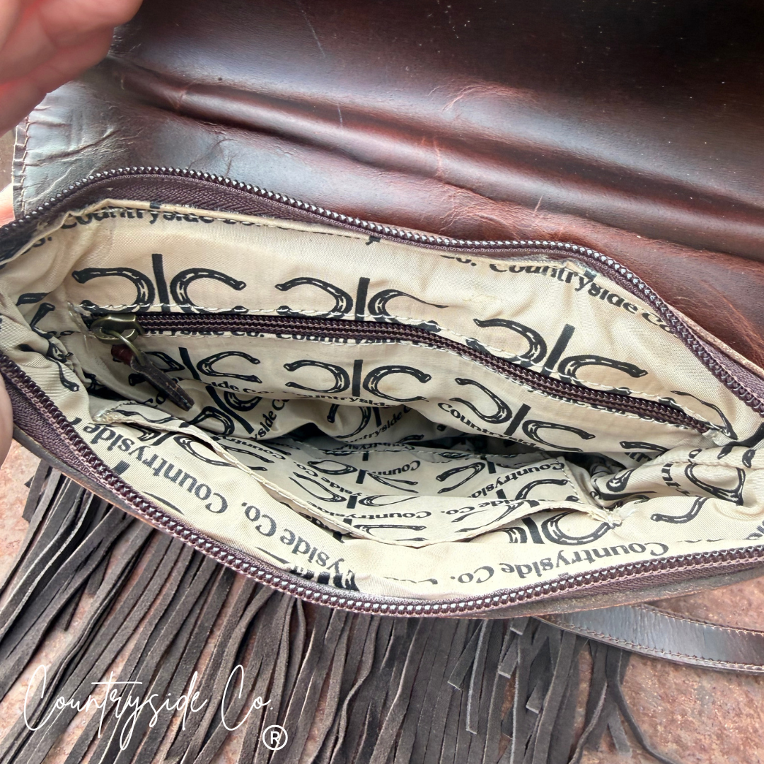 Cheyenne Tooled Leather Purse