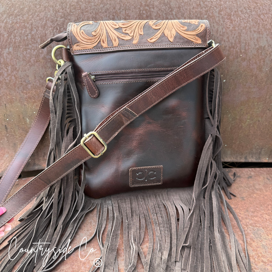 Sedona Cowhide Tooled Leather Purse