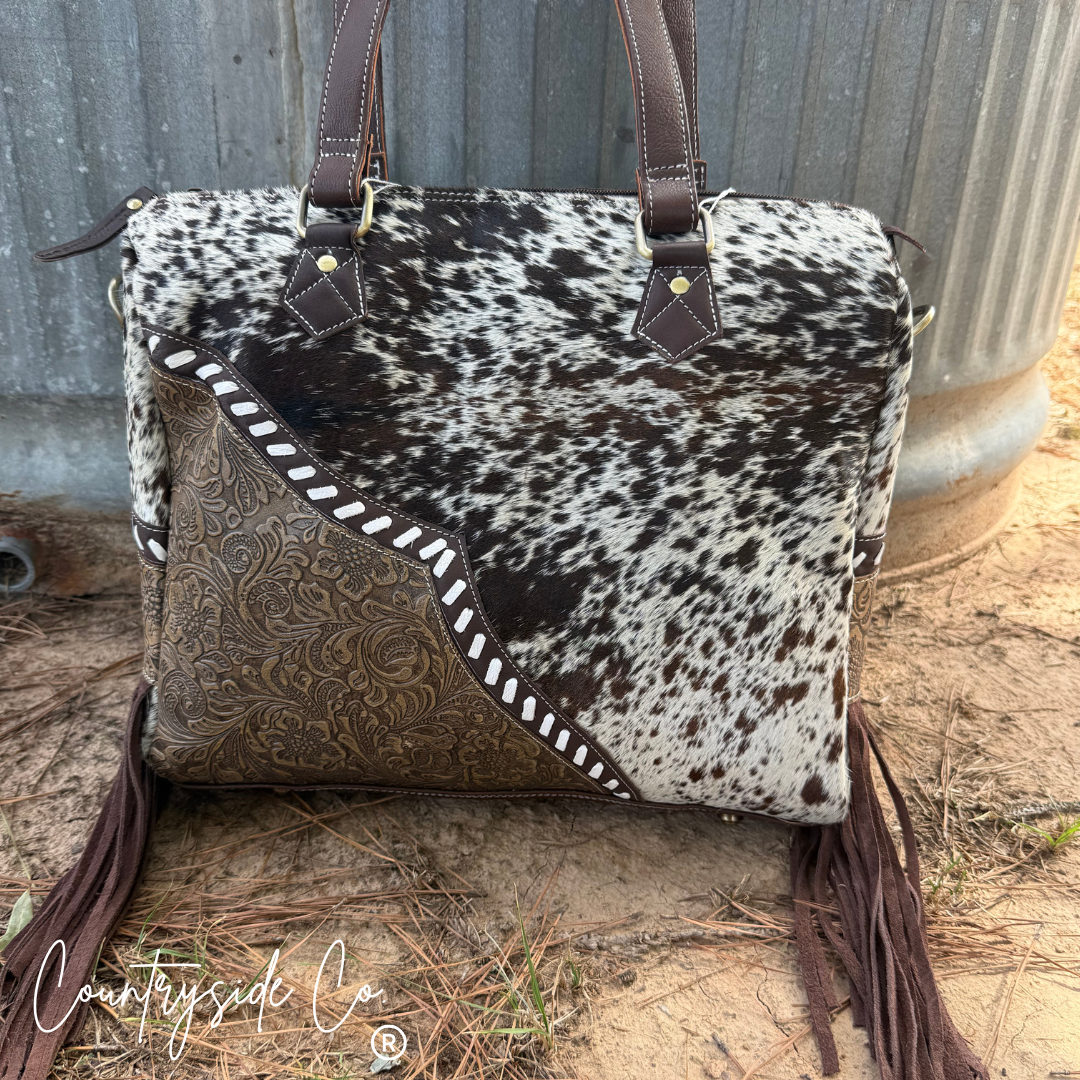 Chestnut Laramie Cowhide Leather Concealed Carry Handbag