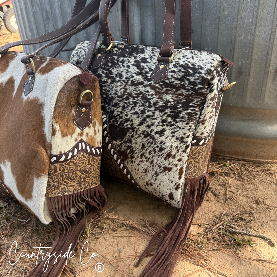 Chestnut Laramie Cowhide Leather Concealed Carry Handbag