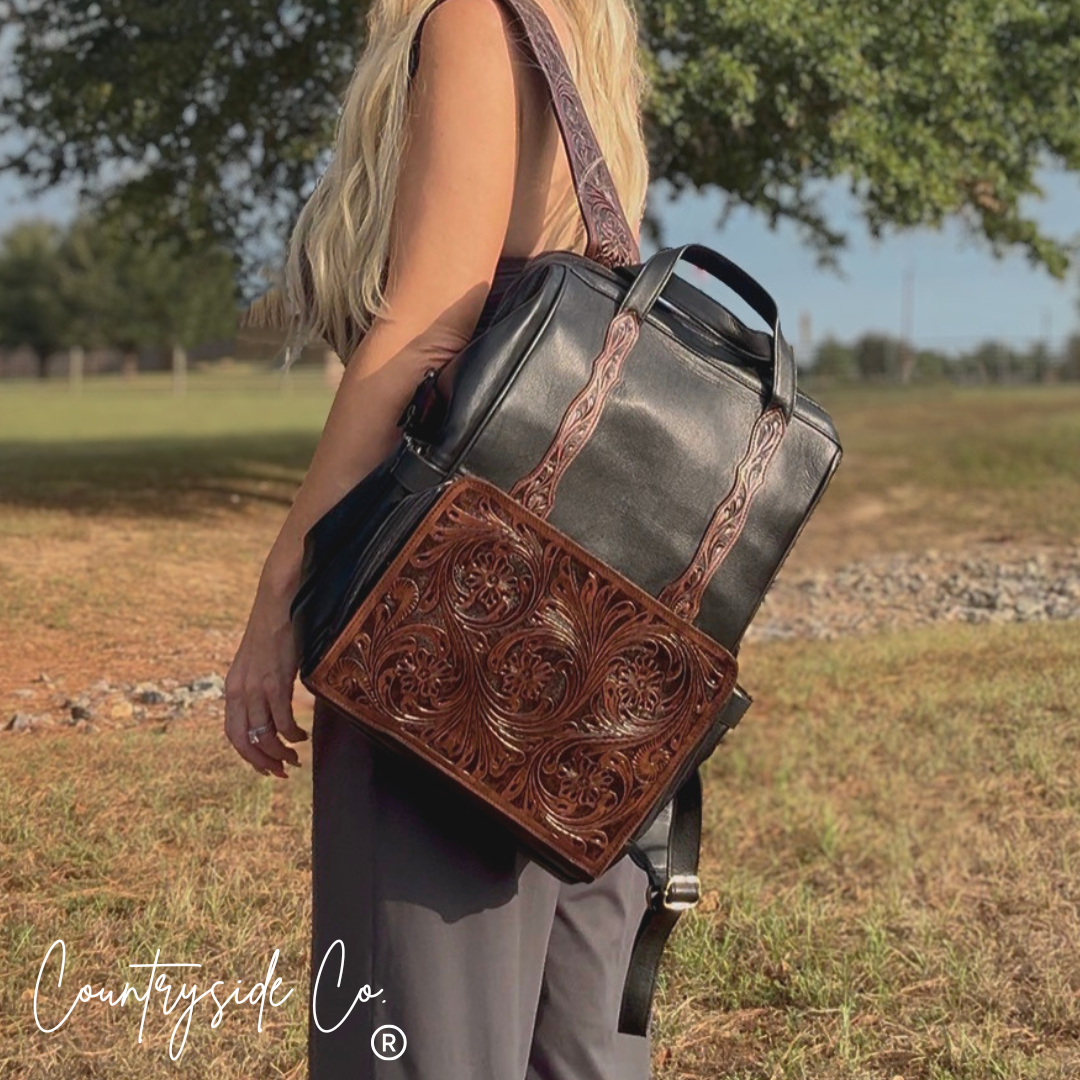 The Expedition Leather Diaper Bag Backpack