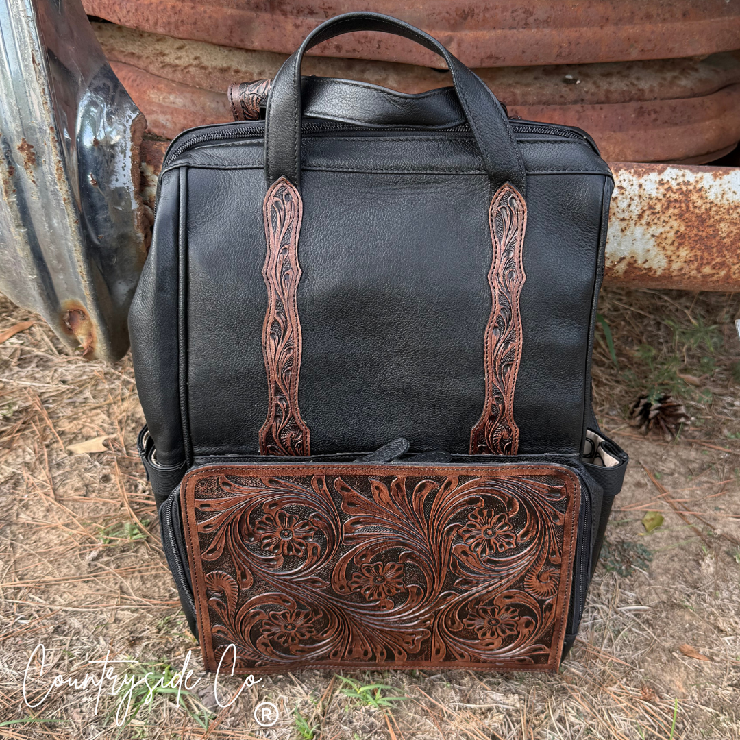 The Expedition Leather Diaper Bag Backpack