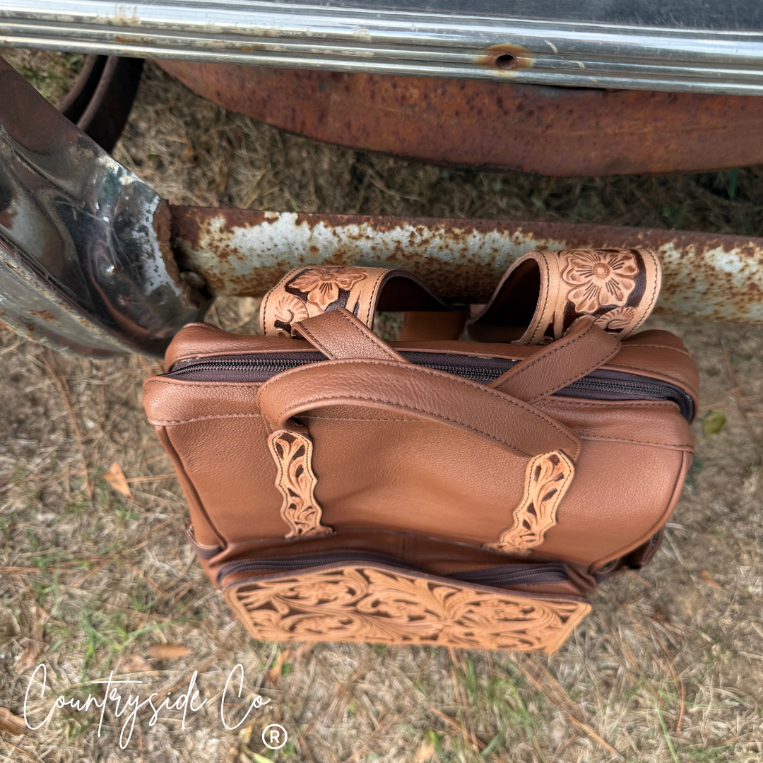 The Expedition Leather Diaper Bag Backpack