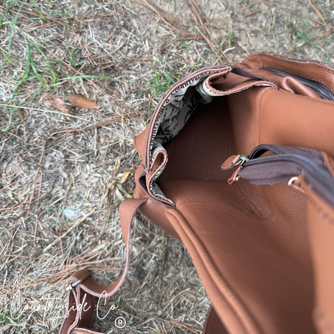 The Expedition Leather Diaper Bag Backpack