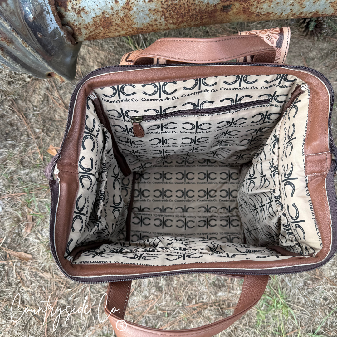 The Expedition Leather Diaper Bag Backpack