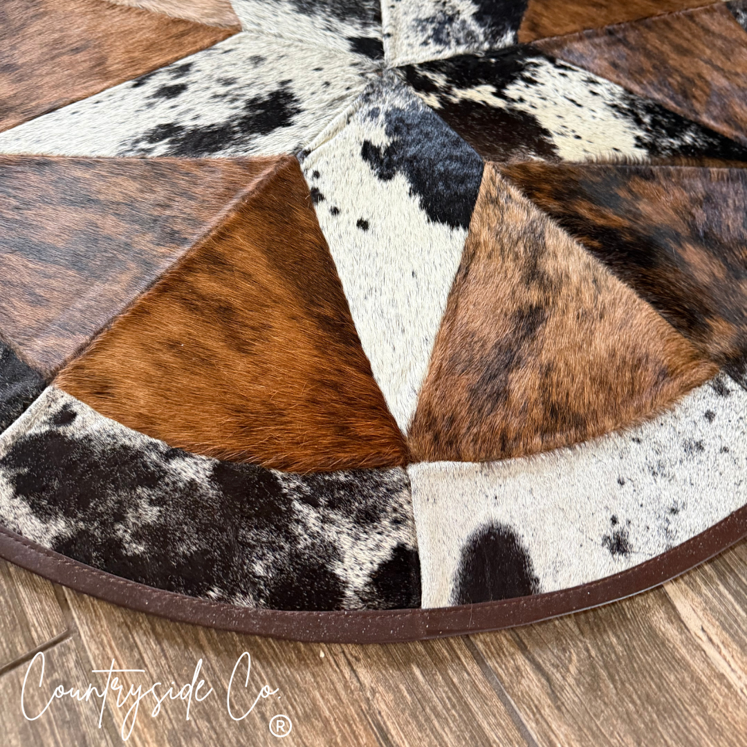 Star Cowhide Rug 40 inch Round